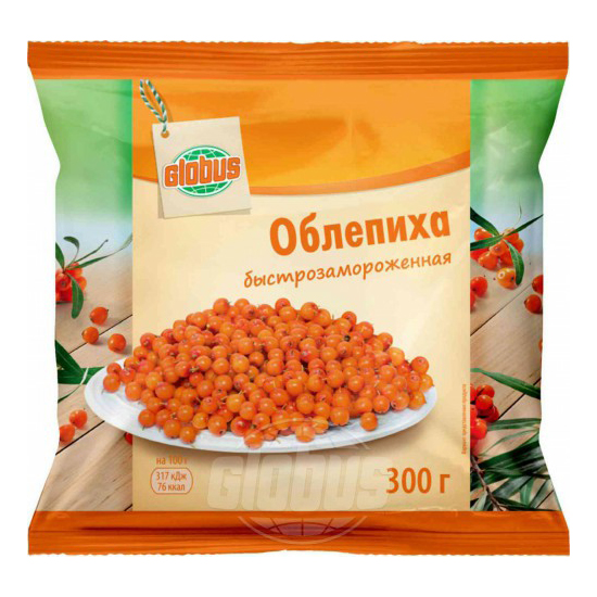 

Облепиха Globus быстрозамороженная 0,3 кг