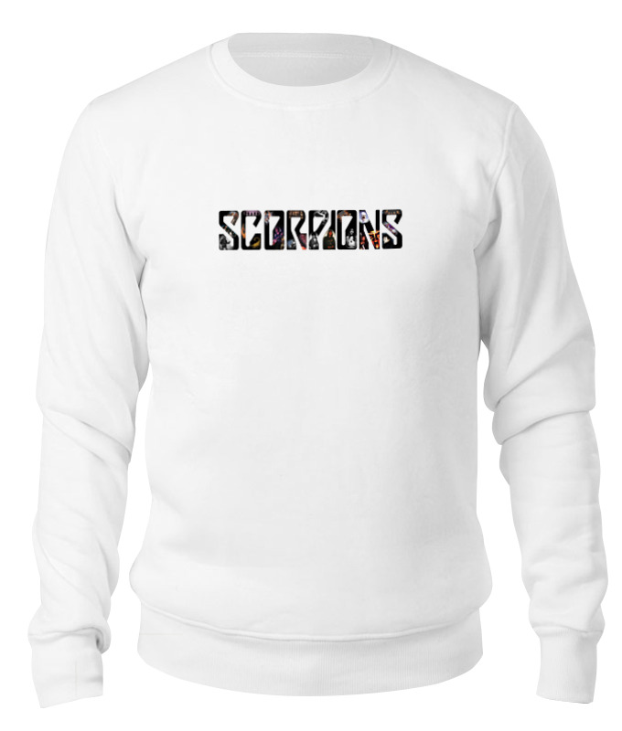 

Свитшот унисекс Printio Scorpions band белый S, Scorpions band
