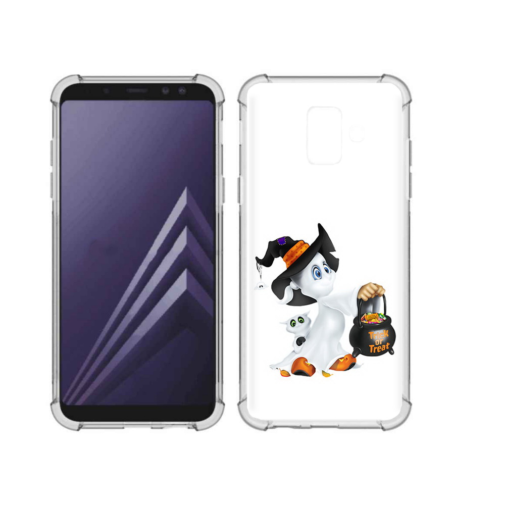 

Чехол MyPads Tocco для Samsung Galaxy A6 (2018) Маленький призрак (PT111558.582.113), Прозрачный, Tocco