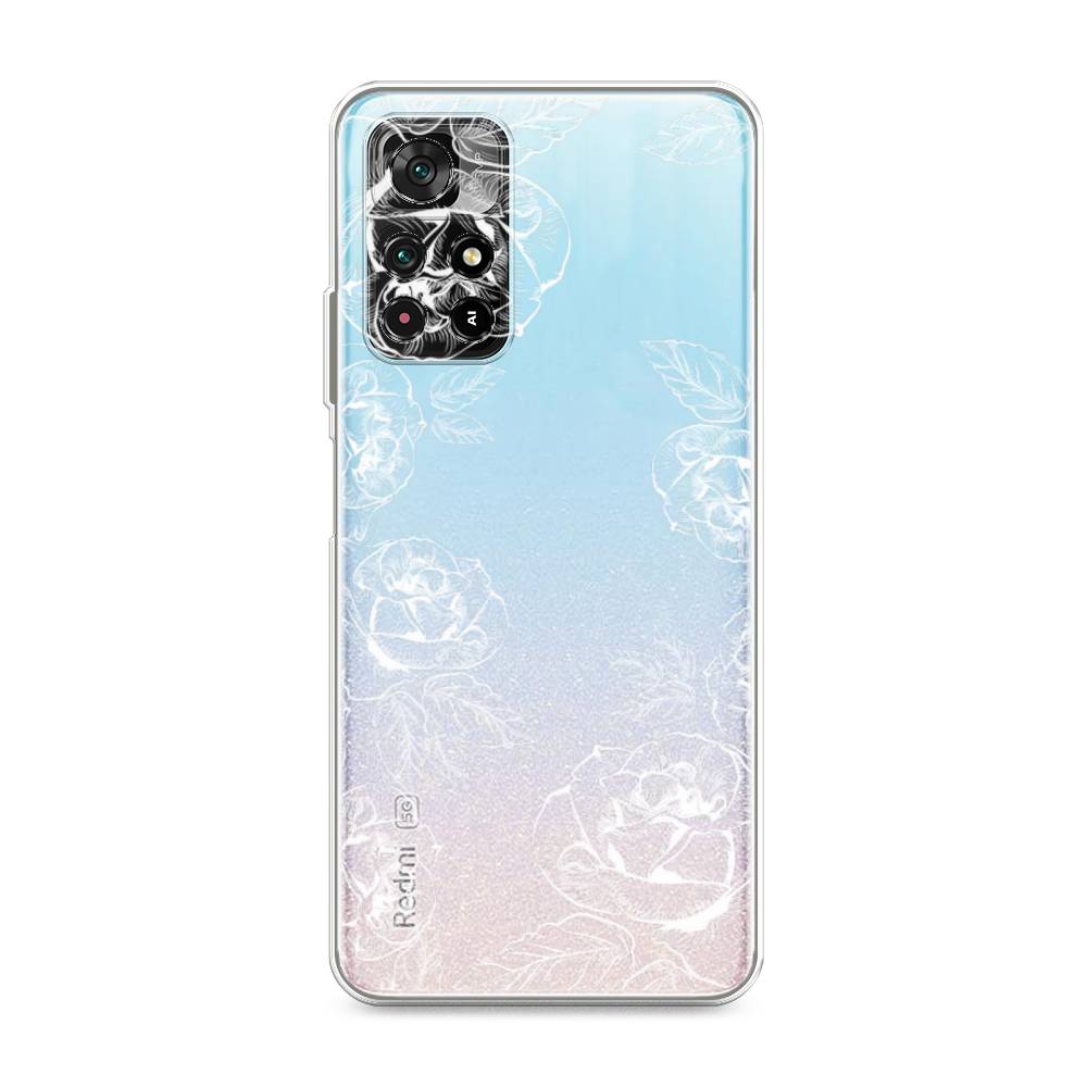 

Чехол на Poco M4 Pro 5G "Розы графика", Черный;серый, 313650-2