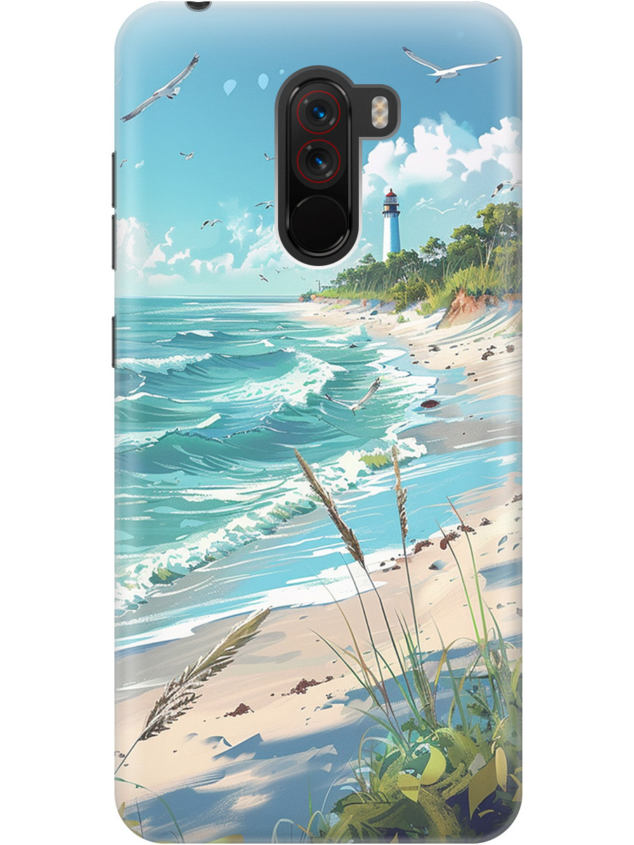

Силиконовый чехол на Xiaomi Pocophone F1 с принтом "Чайки у маяка", Белый;голубой;зеленый;прозрачный, 719373341