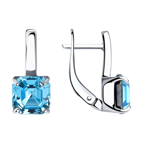 

Серьги из серебра с фианитом Яхонт Ювелирный 229385, 229385