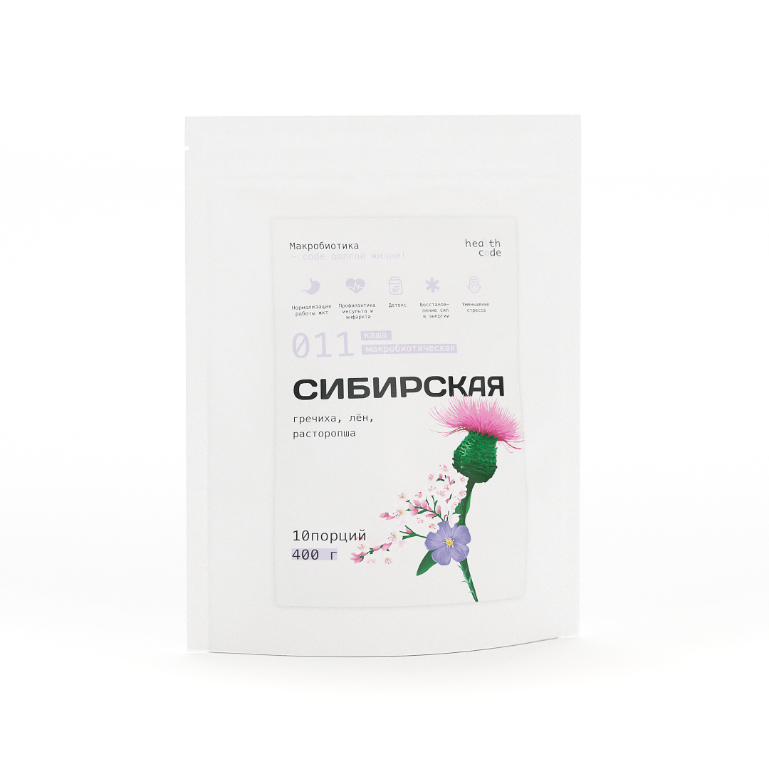 

Каша быстрого приготовления Health code "Сибирская" антиоксидантная 400г, Сибирская