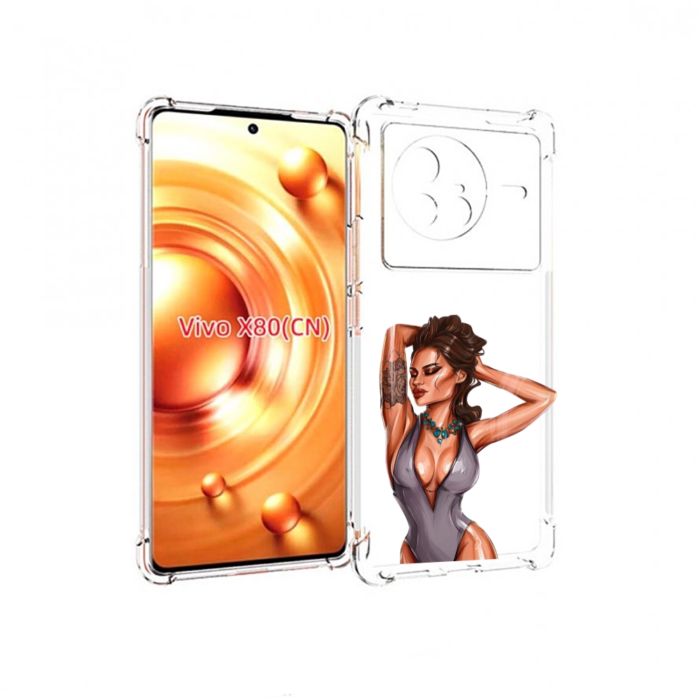 

Чехол Mypads Роскошная-Девушка Женский Для Vivo X80, Прозрачный, Tocco