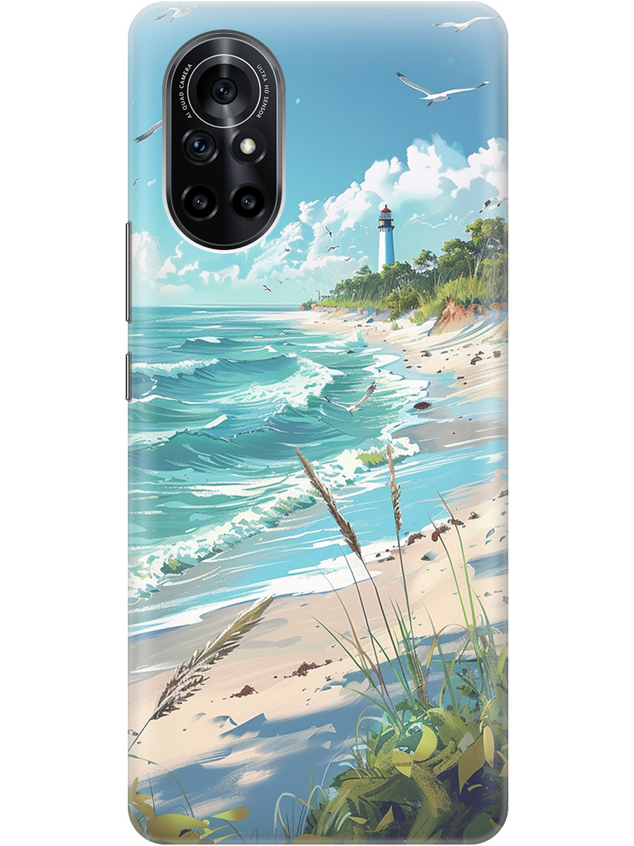 

Силиконовый чехол на Huawei Nova 8 с принтом "Чайки у маяка", Белый;голубой;зеленый;прозрачный, 731079541