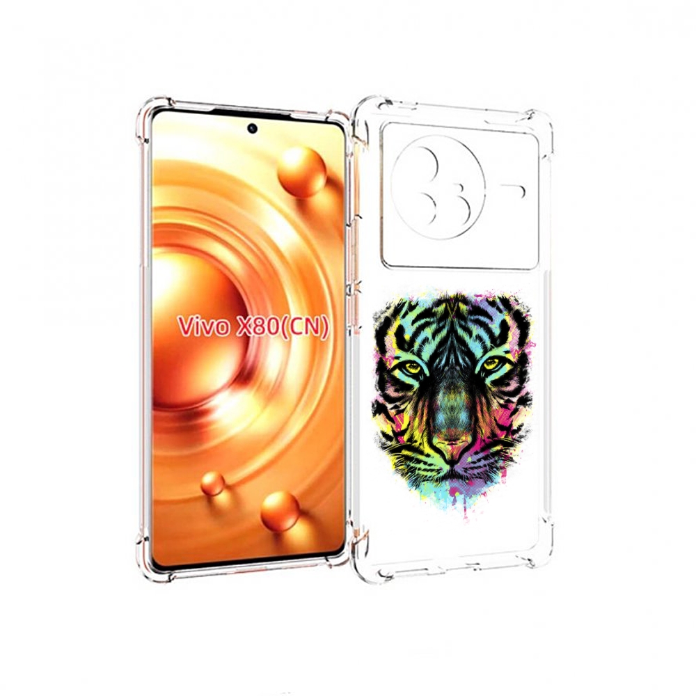 

Чехол Mypads Тигр 1 Для Vivo X80, Прозрачный, Tocco