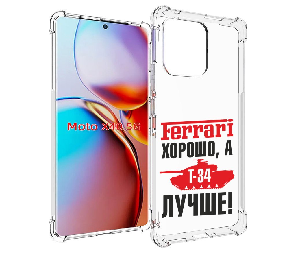 

Чехол MyPads т 34 лучше для Motorola Moto X40, Прозрачный, Tocco