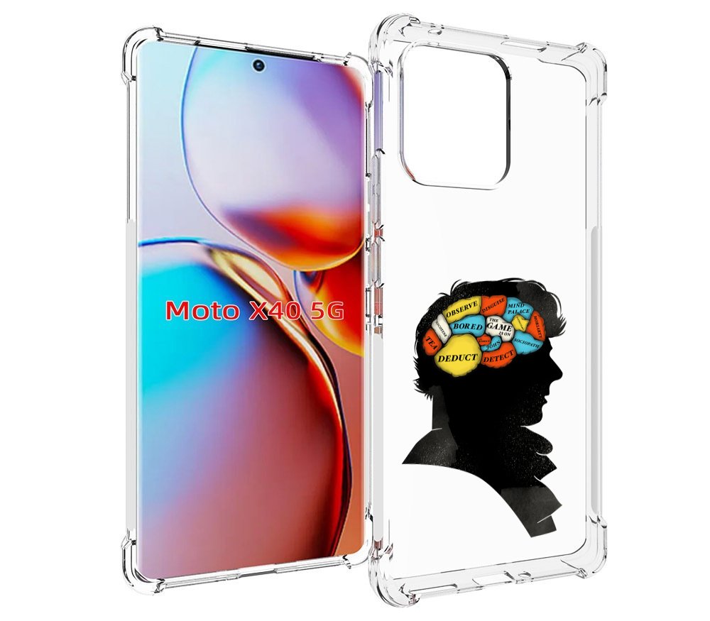 

Чехол MyPads темный рисунок для Motorola Moto X40, Прозрачный, Tocco