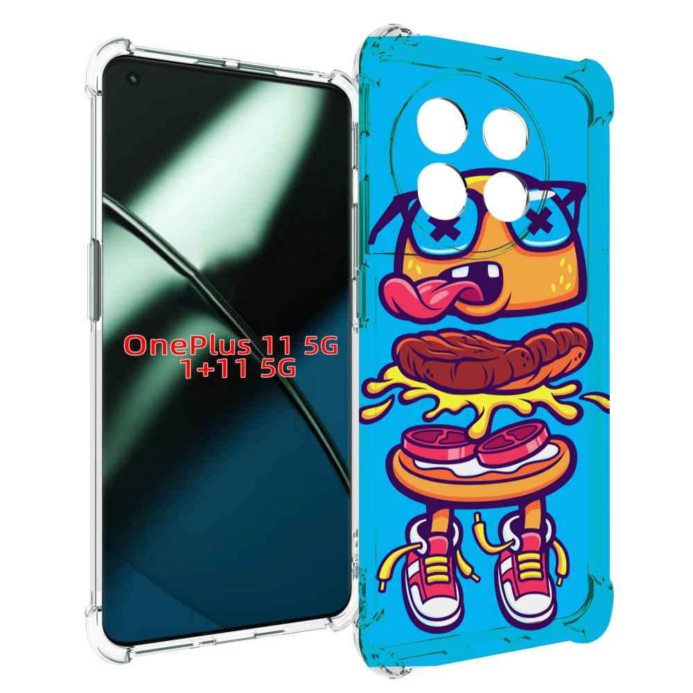 

Чехол MyPads Бургер с очками для OnePlus 11, Прозрачный, Tocco