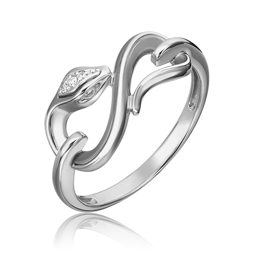 фото Кольцо из белого золота с бриллиантом р.17 platina jewelry 01-5497-00-101-1120