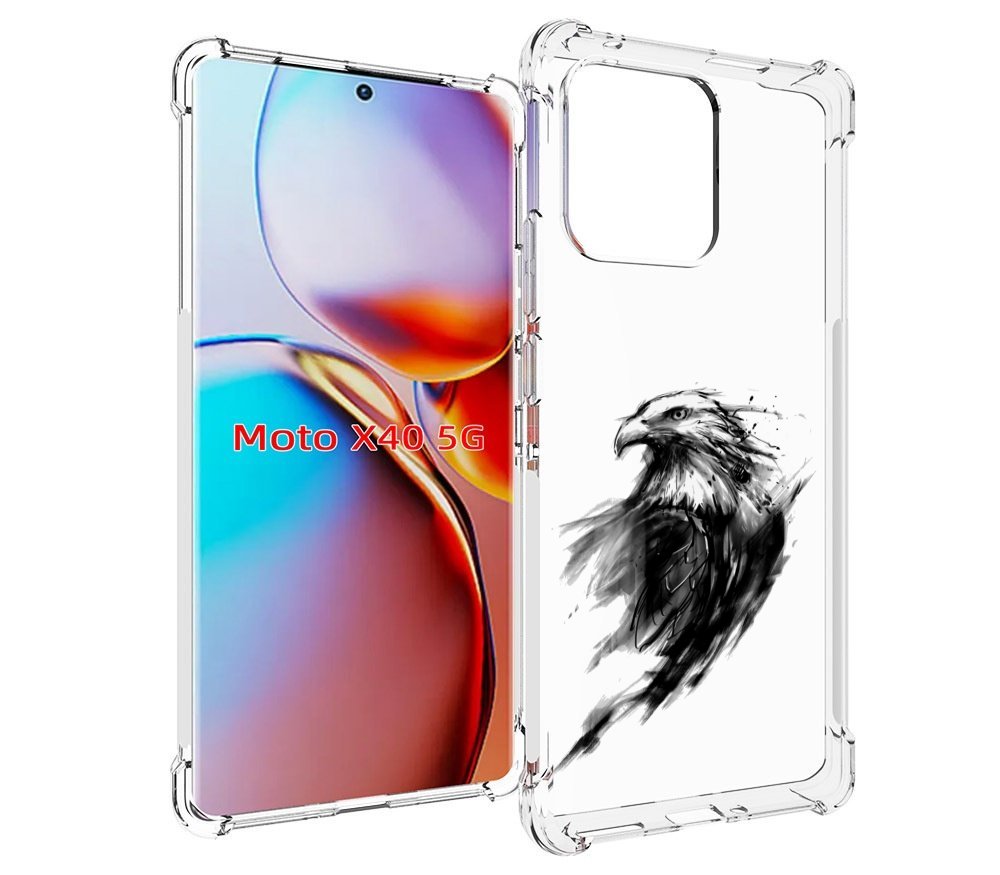 

Чехол MyPads чб птица для Motorola Moto X40, Прозрачный, Tocco