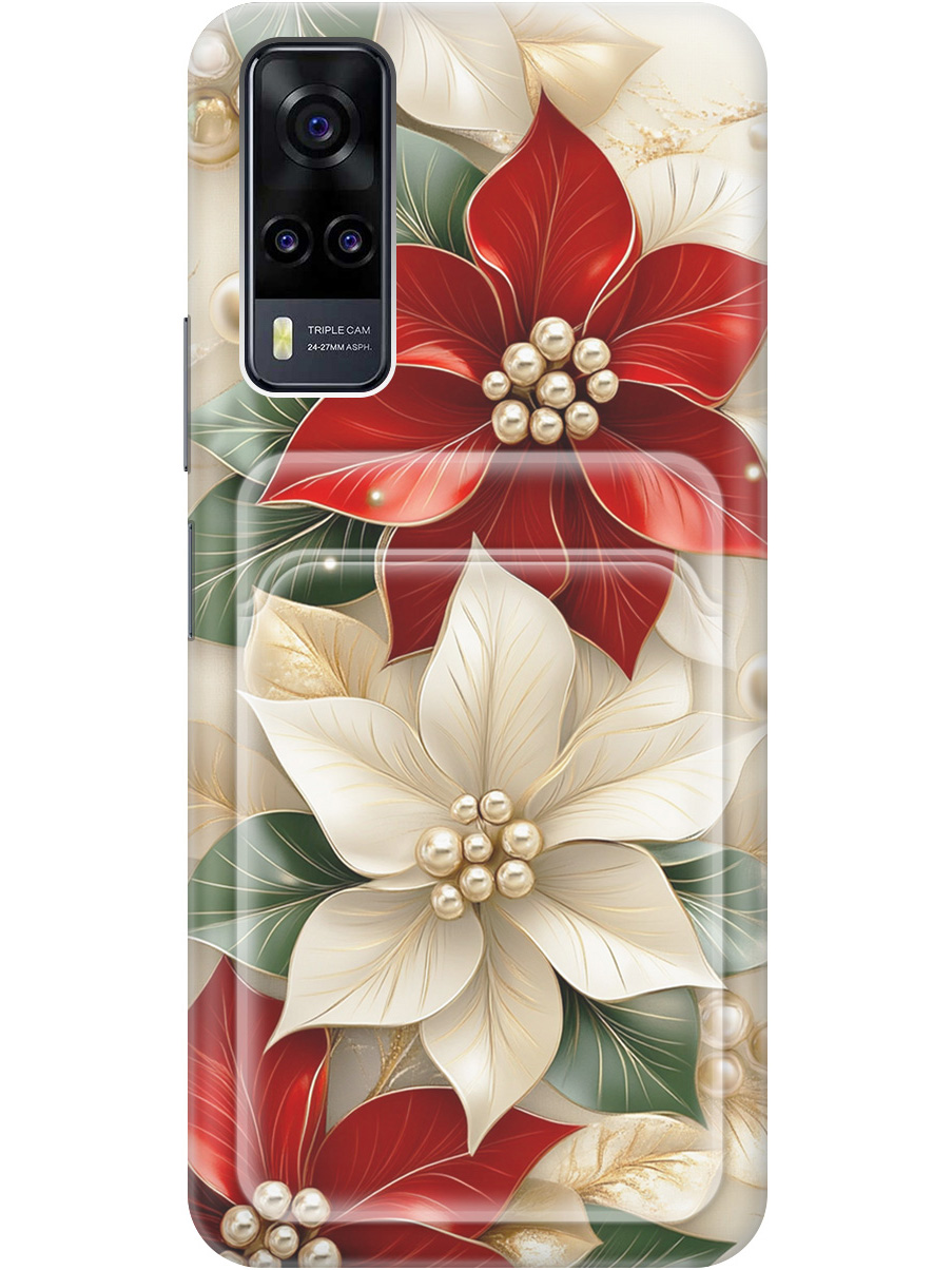 

Силиконовый чехол на Vivo Y31/Y53s 4G/Y51 2020 с принтом с карманом для карты 849765, Бежевый;красный;прозрачный, 743438321