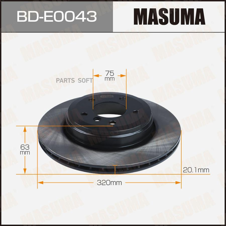 

MASUMA Диск тормозной MASUMA rear BMW 5-SERIES (E60), 5-SERIES (E61)