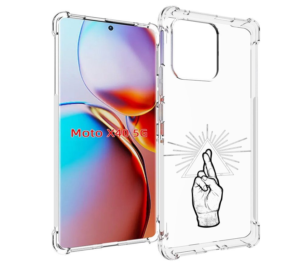 

Чехол MyPads черно белая рука для Motorola Moto X40, Прозрачный, Tocco