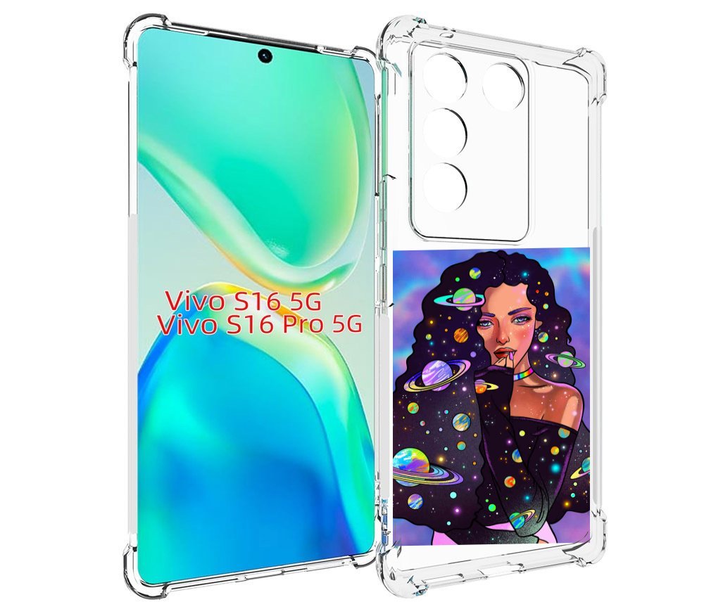 

Чехол MyPads девушка-с-планетами-в-волосах женский для Vivo S16 5G / S16 Pro 5G / V27 /..., Tocco