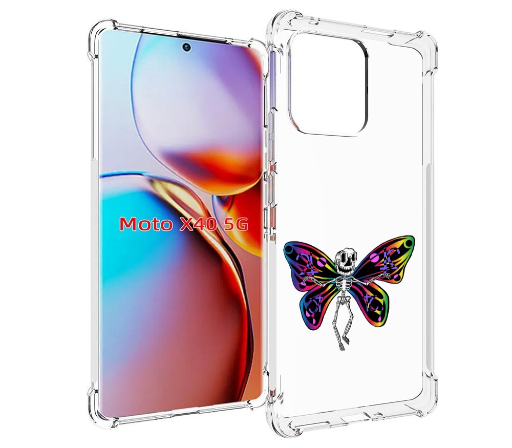 

Чехол MyPads эффект бабочки для Motorola Moto X40, Прозрачный, Tocco