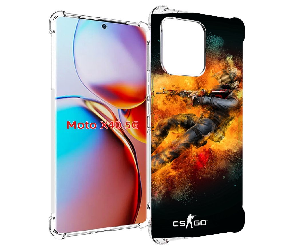 

Чехол MyPads CS-go Контр-террорист для Motorola Moto X40, Прозрачный, Tocco