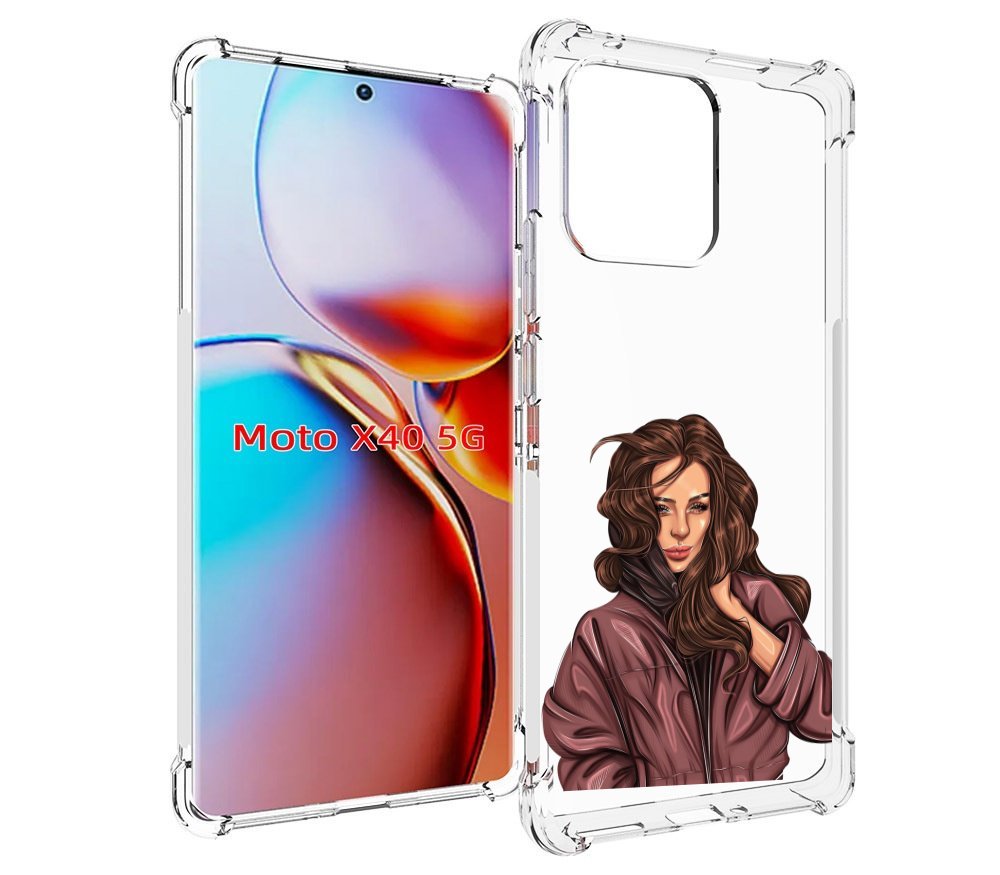 

Чехол MyPads Арт рисунок девушки для Motorola Moto X40, Прозрачный, Tocco