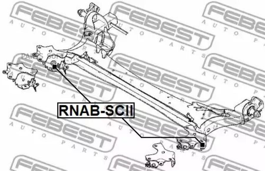 

Сайлентблок задней балки Febest RNAB-SCII renault megane ii; scenic ii 02-