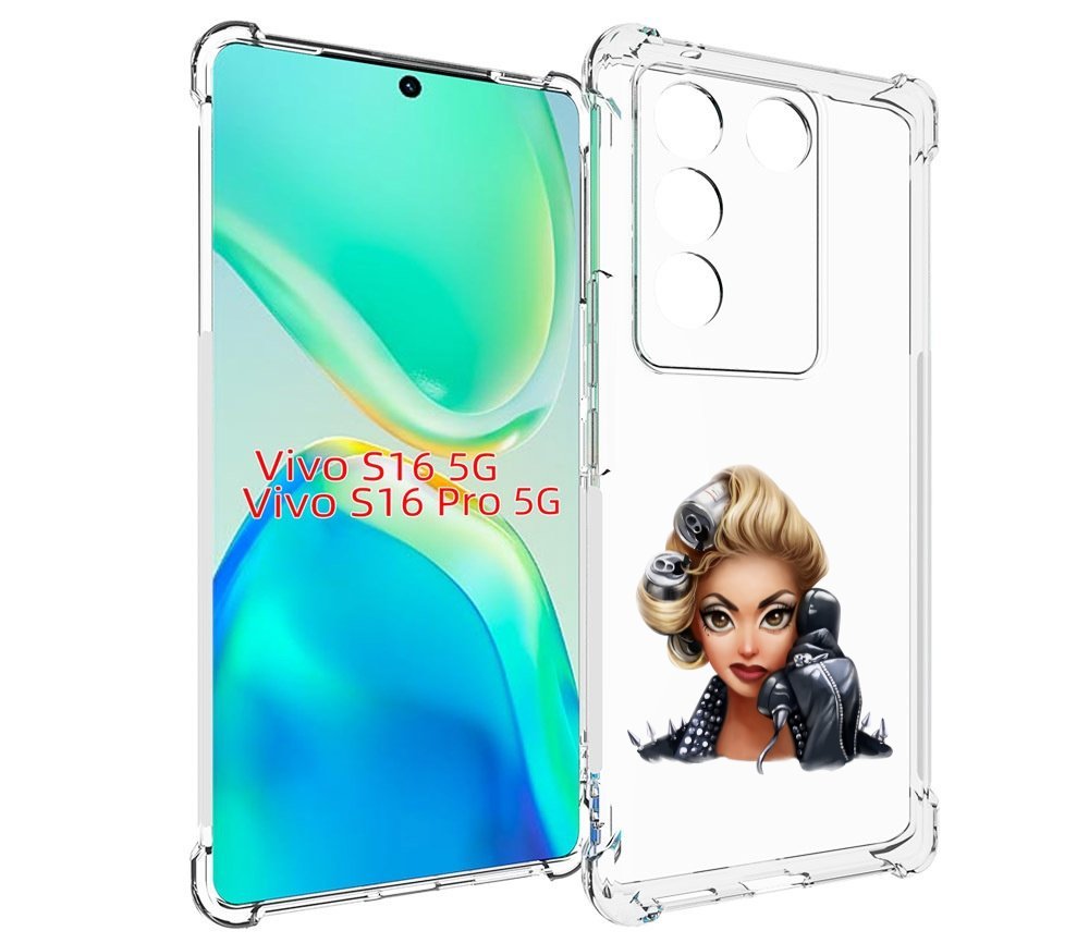 

Чехол MyPads девушка-смайлик-с-телефоном женский для Vivo S16 5G / S16 Pro 5G / V27 / V..., Tocco