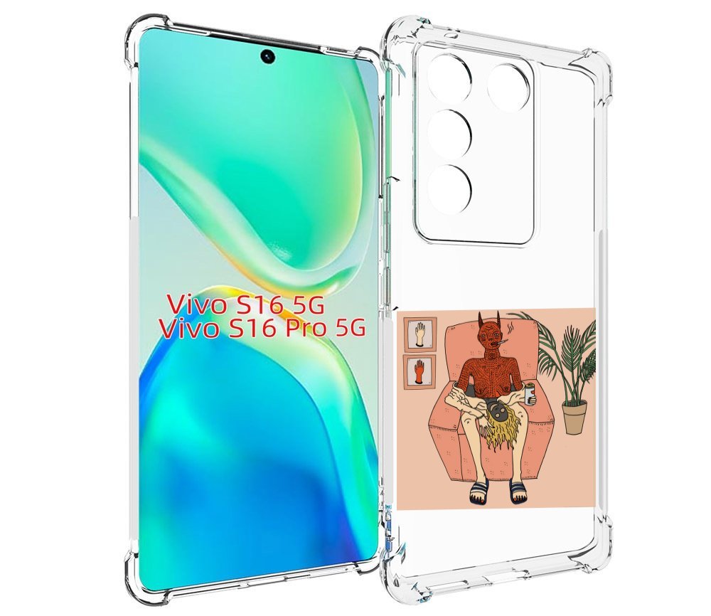 

Чехол MyPads девушка-сняла-кожу для Vivo S16 5G/S16 Pro 5G/V27/V27 Pro, Tocco
