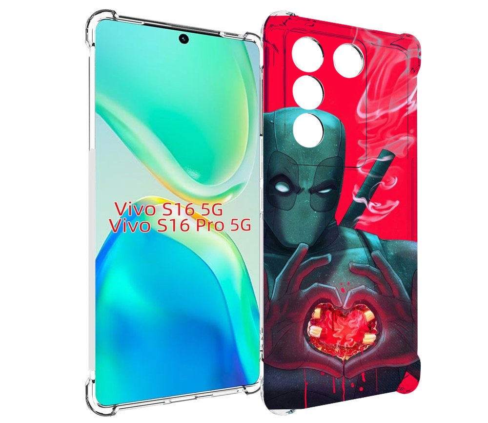 

Чехол MyPads дедпул-в-сердце для Vivo S16 5G/S16 Pro 5G/V27/V27 Pro, Tocco