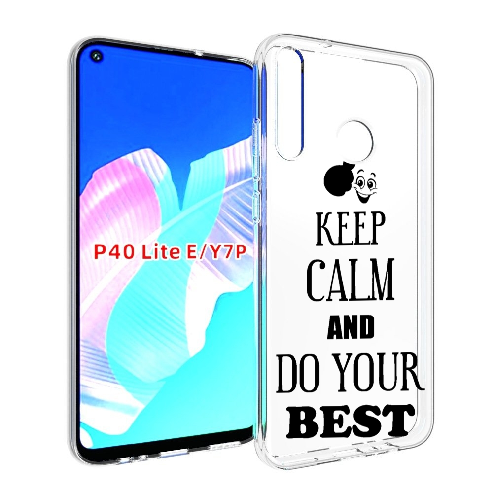 

Чехол бампер MyPads keep-calm-and для Huawei P40 Lite E, Прозрачный, Tocco