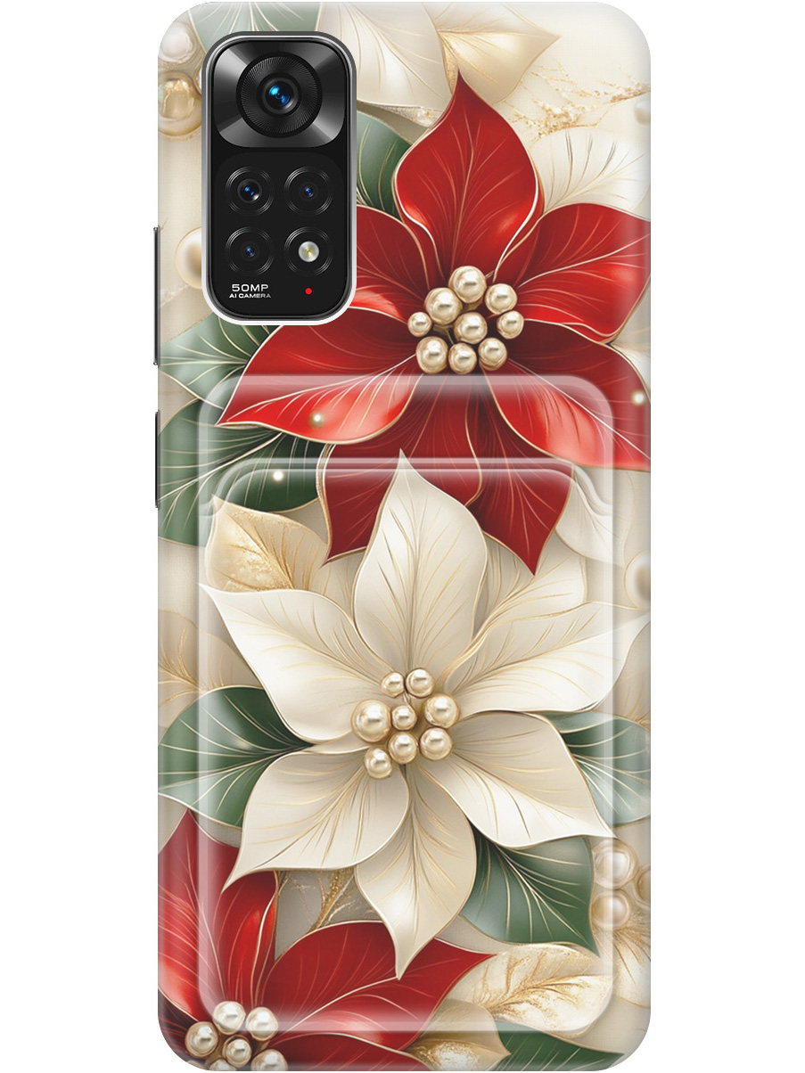 

Силиконовый чехол на Xiaomi Redmi Note 11 / Note 11S с принтом с карманом для карты 849833, Бежевый;красный;прозрачный, 735250221