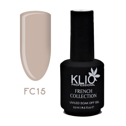

Гель-лак Klio Professional French Collection полупрозрачный, №15 персиково-розовый, 15 мл