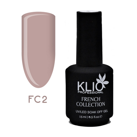 

Гель-лак Klio Professional French Collection плотный, №2 темный бежево-розовый, 15 мл