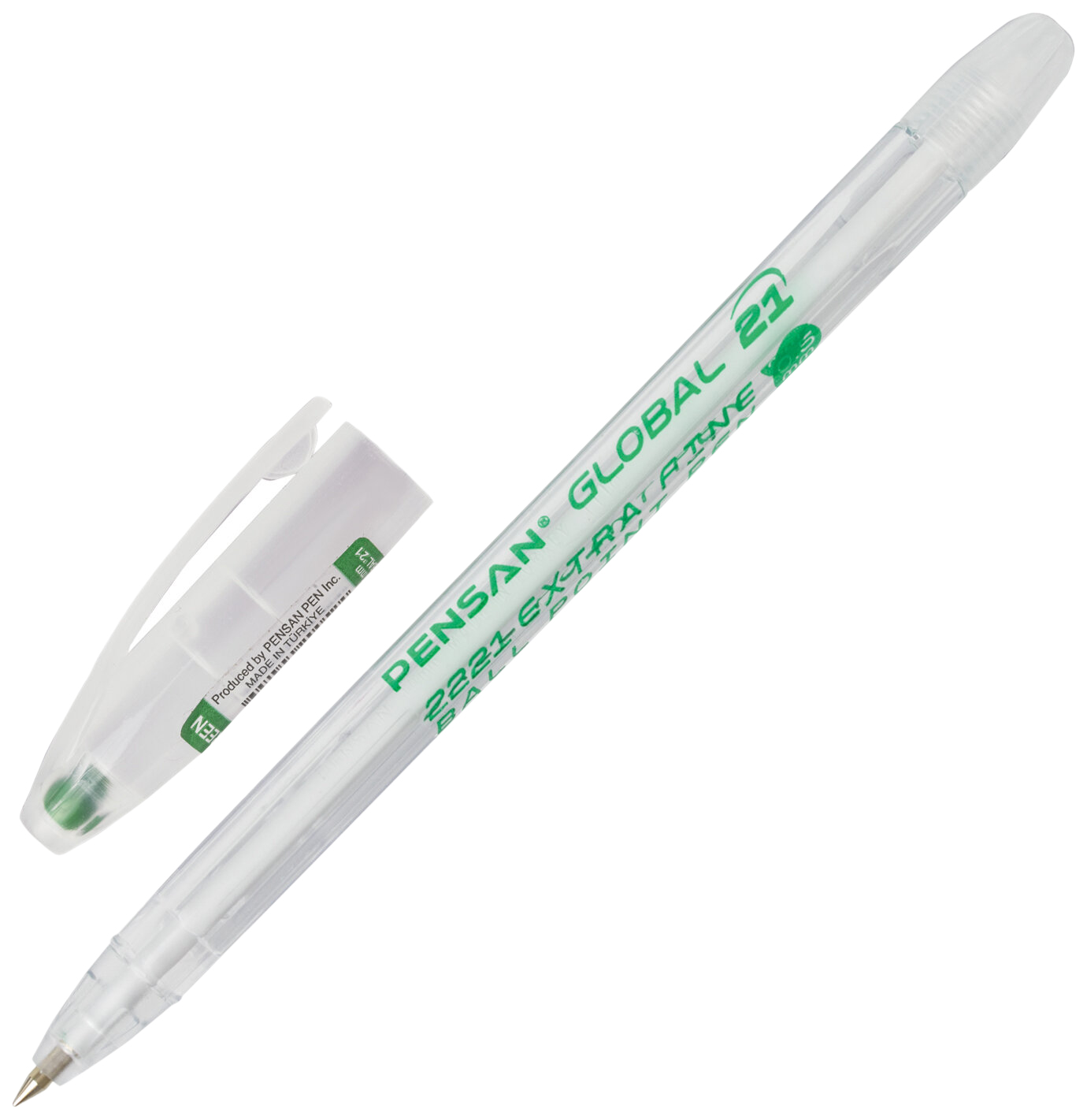 Ручка шариковая Pensan Global-21 142705, зеленая, 0,5 мм, 1 шт.