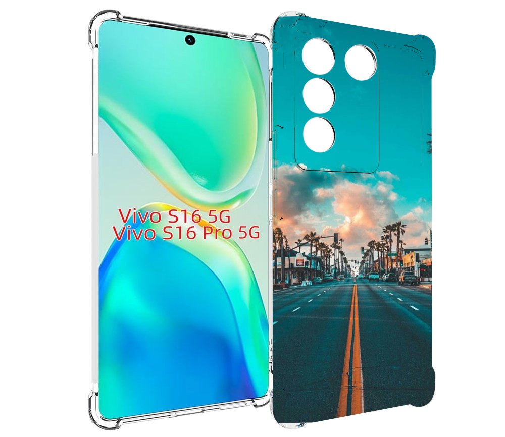 

Чехол MyPads дорога-в-лос-анджелес для Vivo S16 5G/S16 Pro 5G/V27/V27 Pro, Tocco