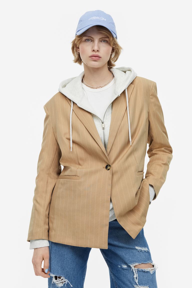 

Блейзер женский H&M 1108765008 бежевый XS (доставка из-за рубежа), 1108765008