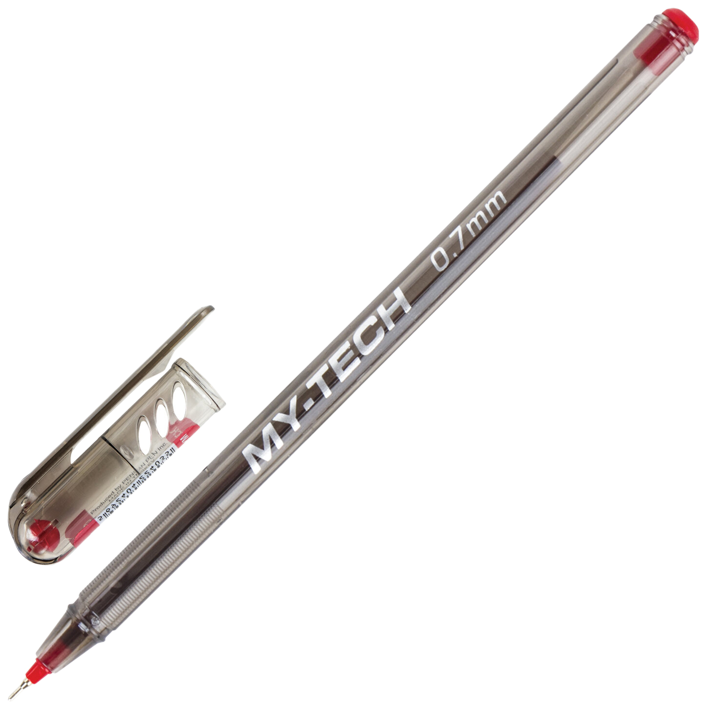 Ручка шариковая Pensan My-Tech 143384, красная, 0,7 мм, 1 шт.