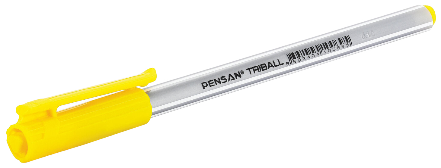 Ручка шариковая Pensan Triball 143426, желтая, 1 мм, 1 шт.