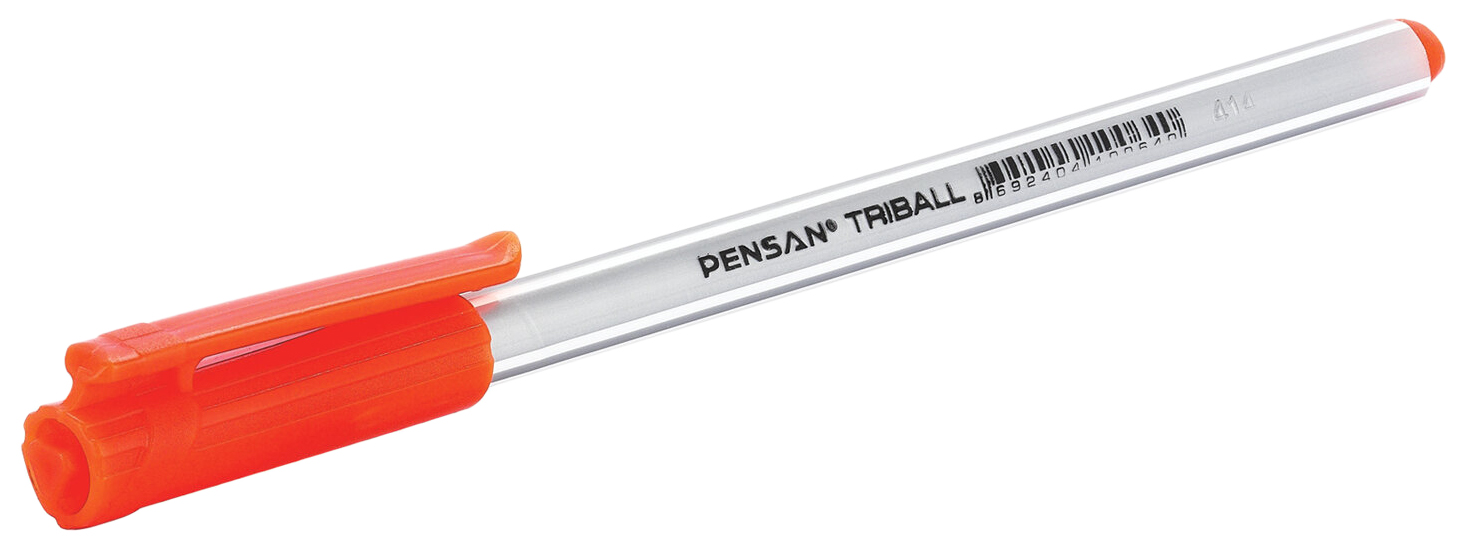 фото Ручка шариковая pensan triball 143425, оранжевая, 1 мм, 1 шт.