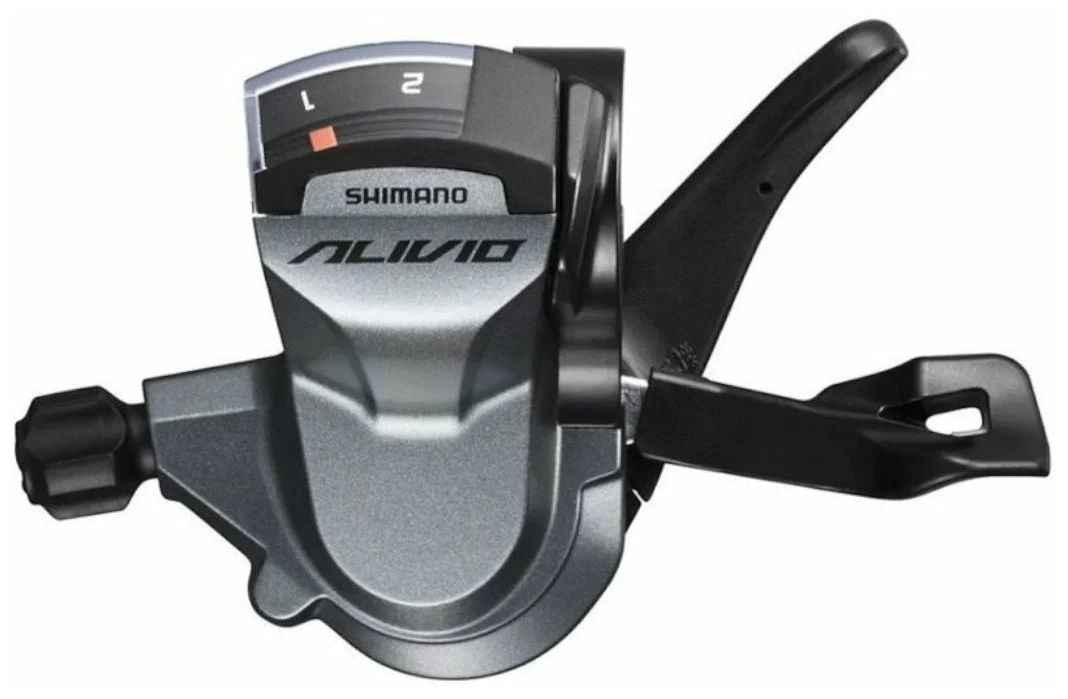 

Шифтер левый SHIMANO Alivio M4010 2 ск. 1800мм, Серый, Alivio M4010