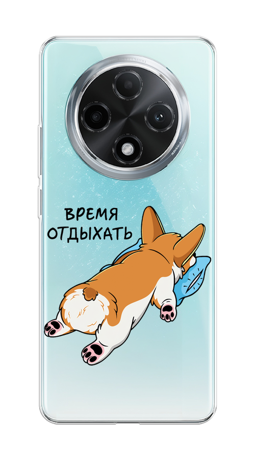 

Чехол на Oppo A3 Pro 5G "Корги отдыхает", Черный;коричневый;голубой, 2517950-1