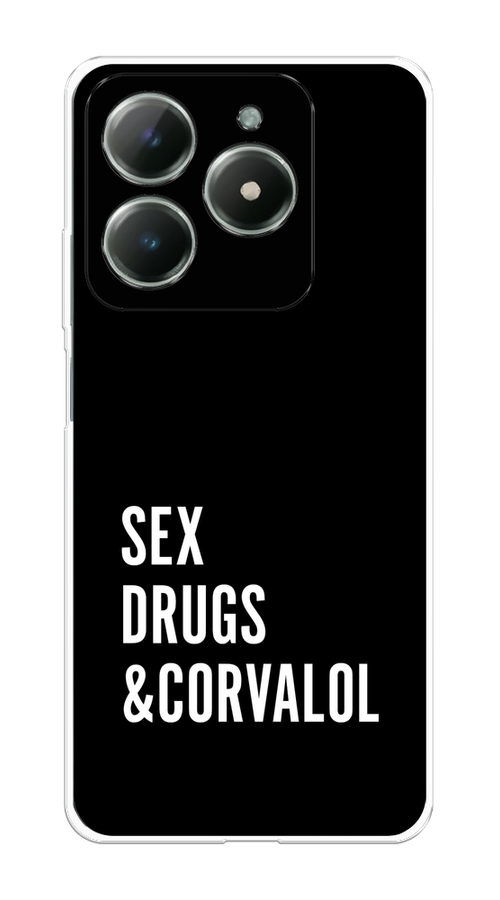 

Чехол на Realme C61 4G (Global) "Corvalol", Черный;серый;белый, 2518050-1