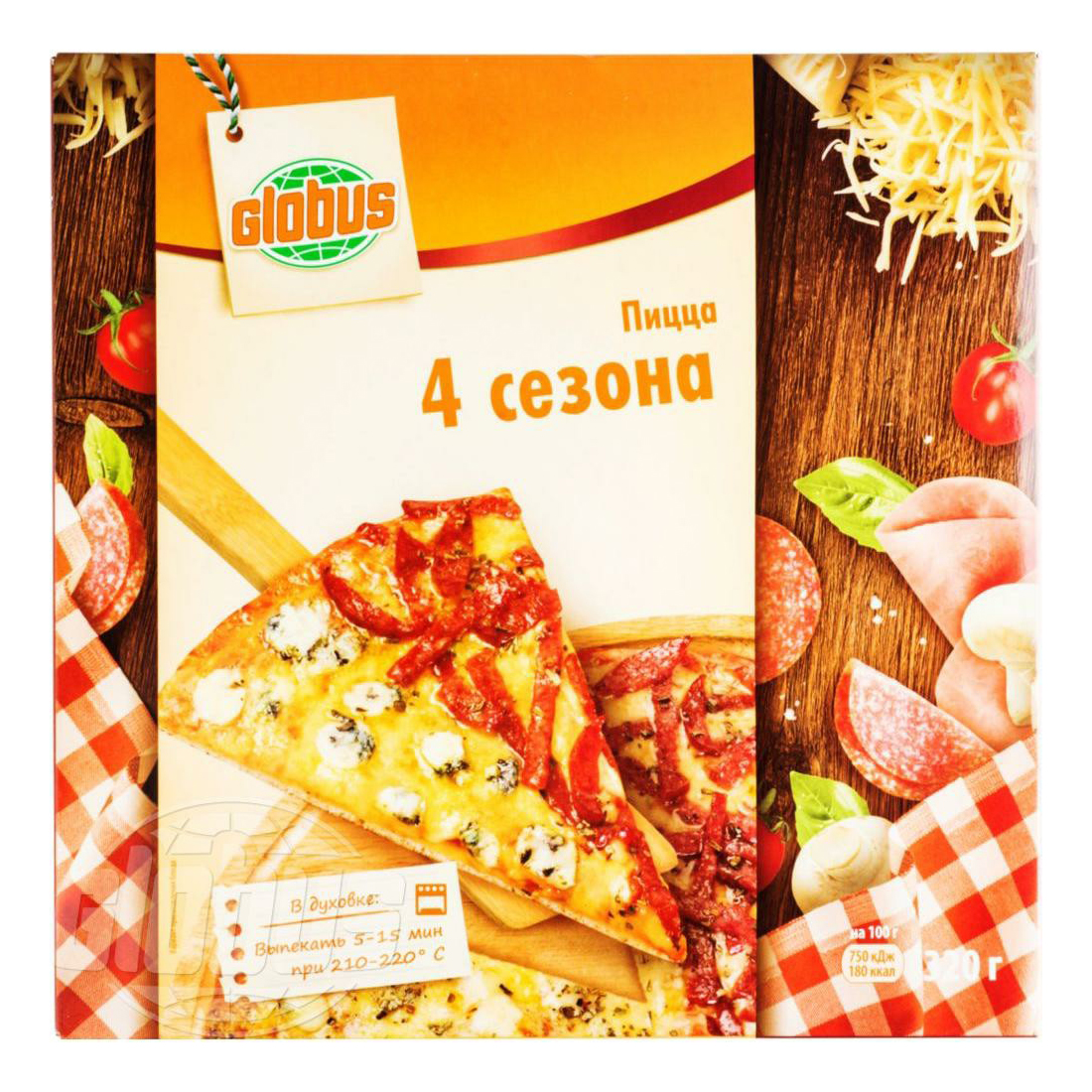 Пицца Globus 4 сезона замороженная 320 г