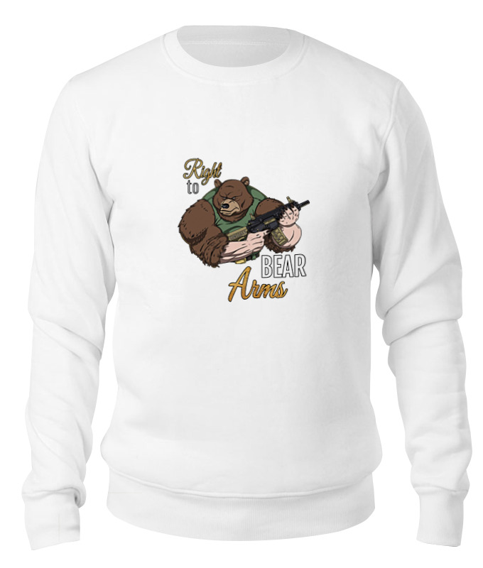 

Свитшот унисекс Printio Bear arms белый S, Bear arms