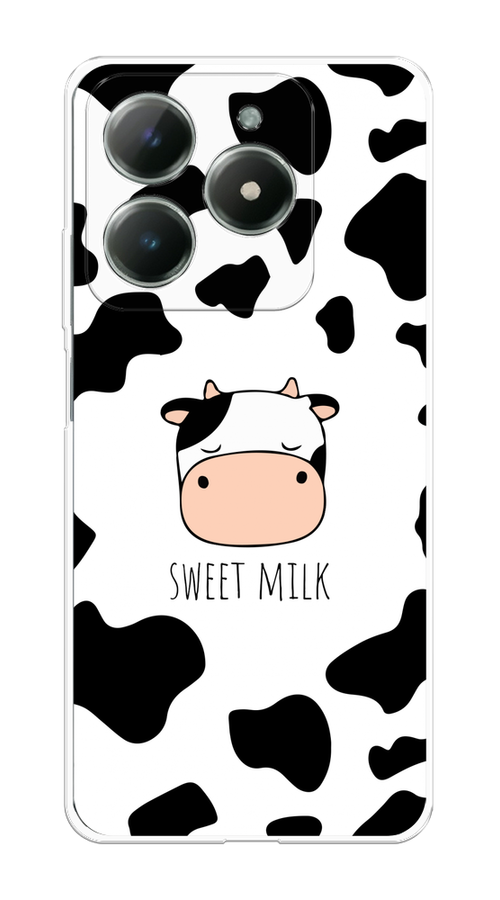 

Чехол на Realme C61 4G (Global) "Sweet milk", Розовый;белый;черный, 2518050-1