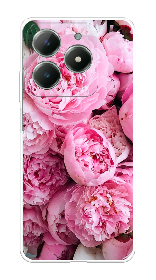 

Чехол на Realme C61 4G (Global) "Розовые пионы", Бежевый;розовый, 2518050-1