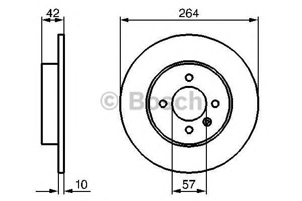 Диск Тормозной Задн Opel: Astra H 1.8 04- Bosch 0986479191 100045397174