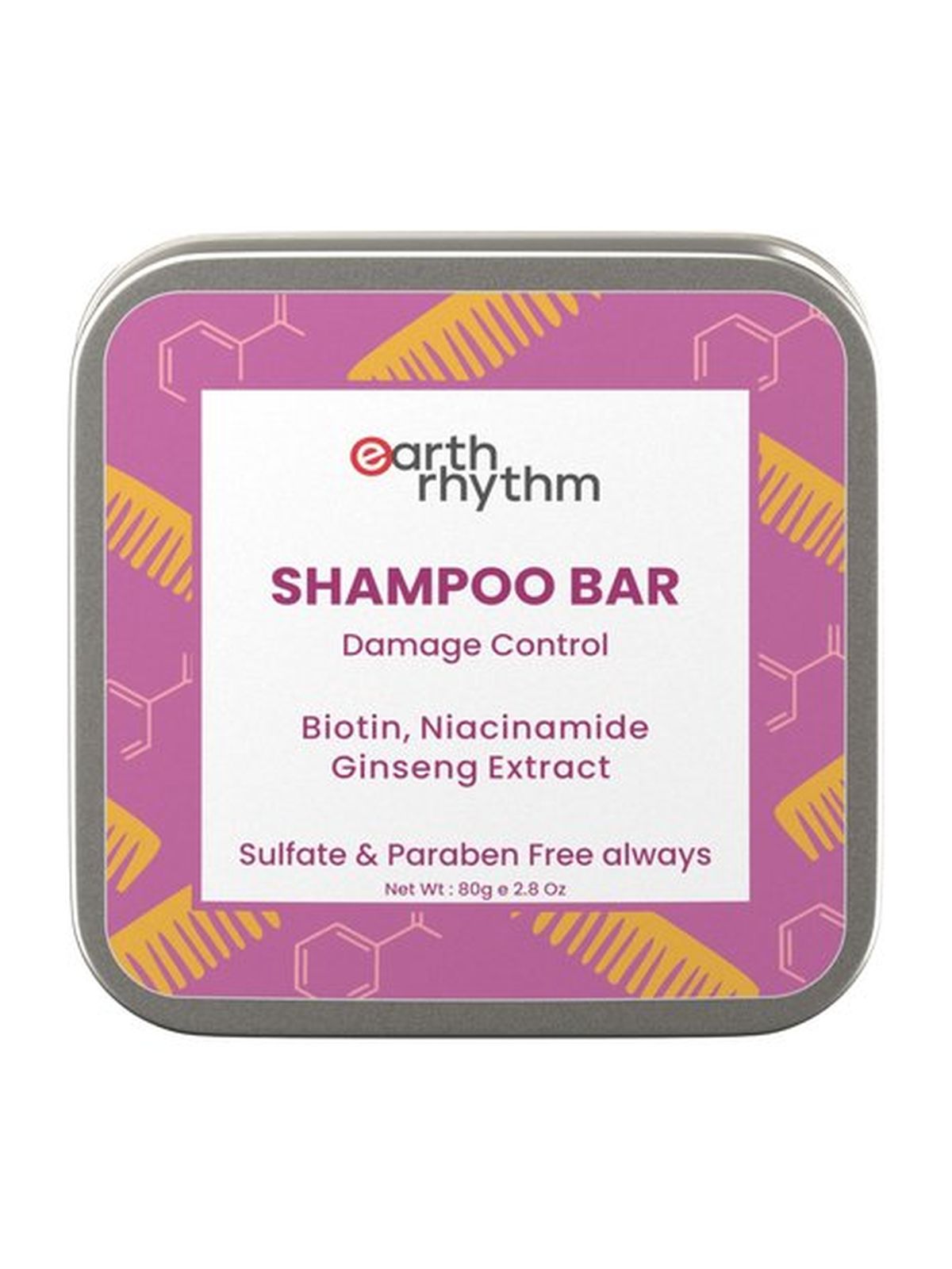 Твердый шампунь для волос Earth Rhythm Biotin, Niacinamide & Ginseng Extract Shampoo Bar