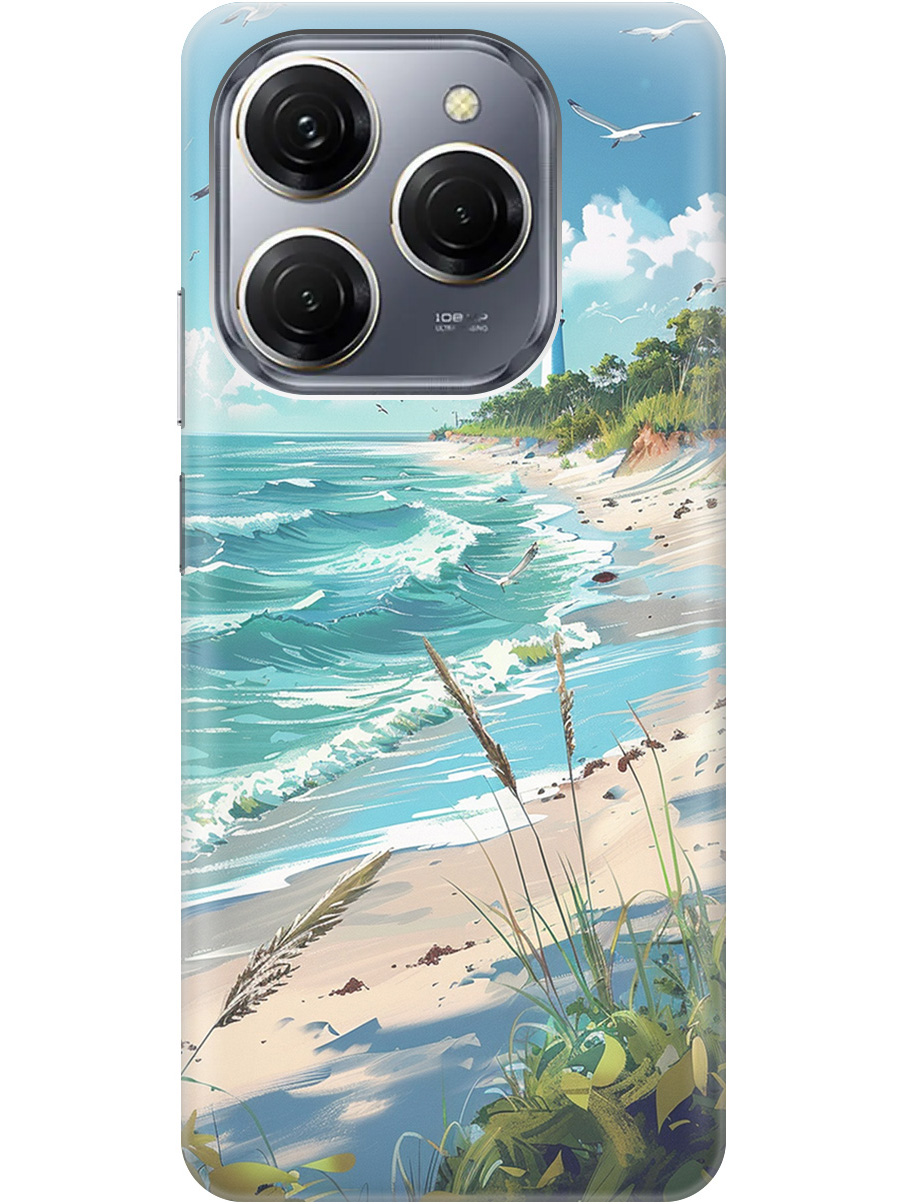

Силиконовый чехол на Tecno Spark 20 Pro с принтом "Чайки у маяка", Белый;голубой;зеленый;прозрачный, 779829041