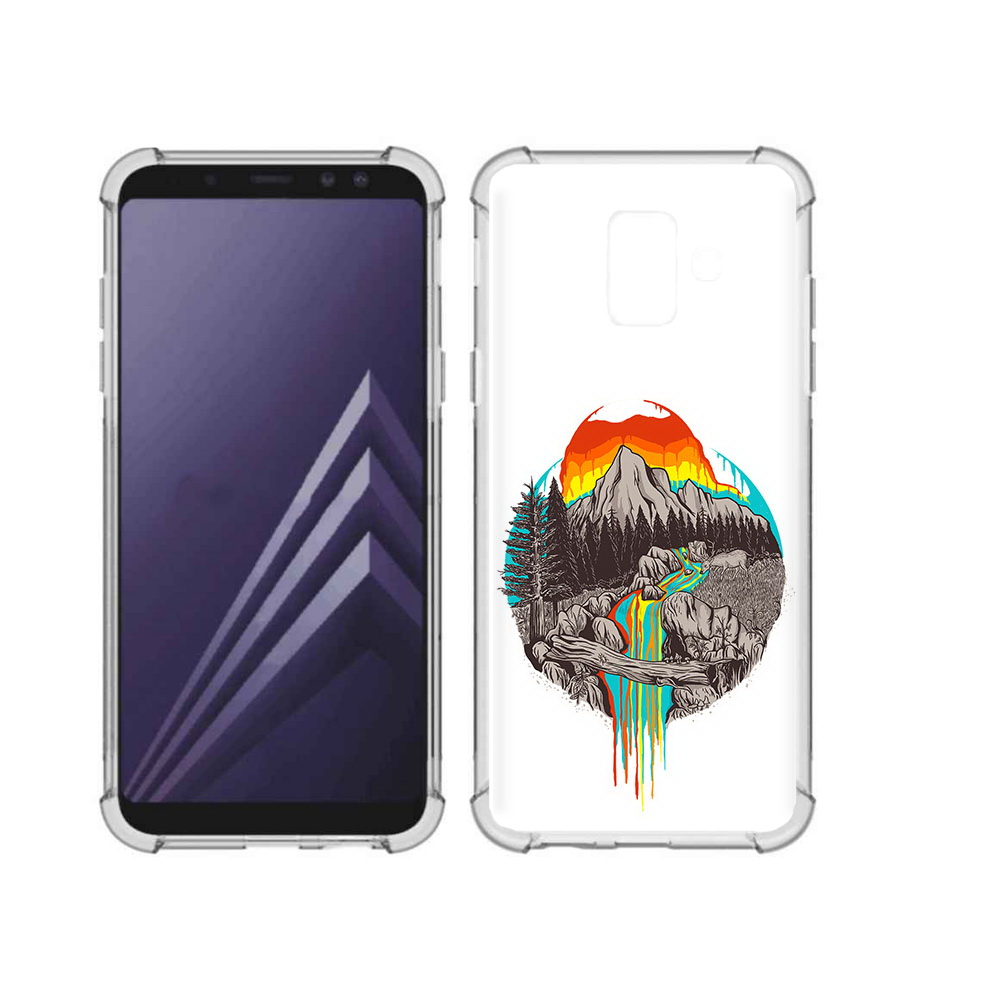 

Чехол MyPads Tocco для Samsung Galaxy A6 (2018) Радужный водопад (PT111558.582.144), Прозрачный, Tocco