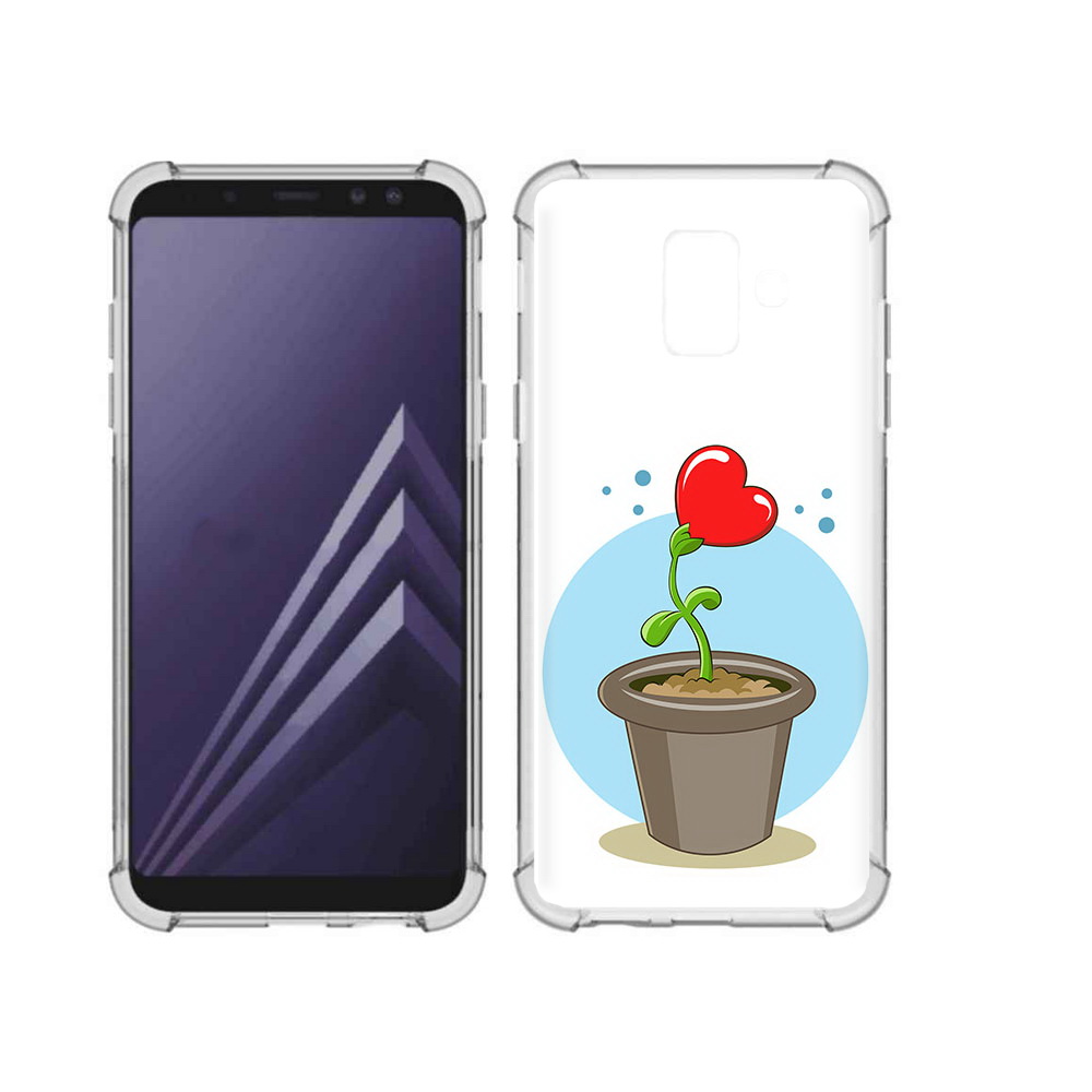 

Чехол MyPads Tocco для Samsung Galaxy A6 (2018) Растение любви 14 февраля, Прозрачный, Tocco