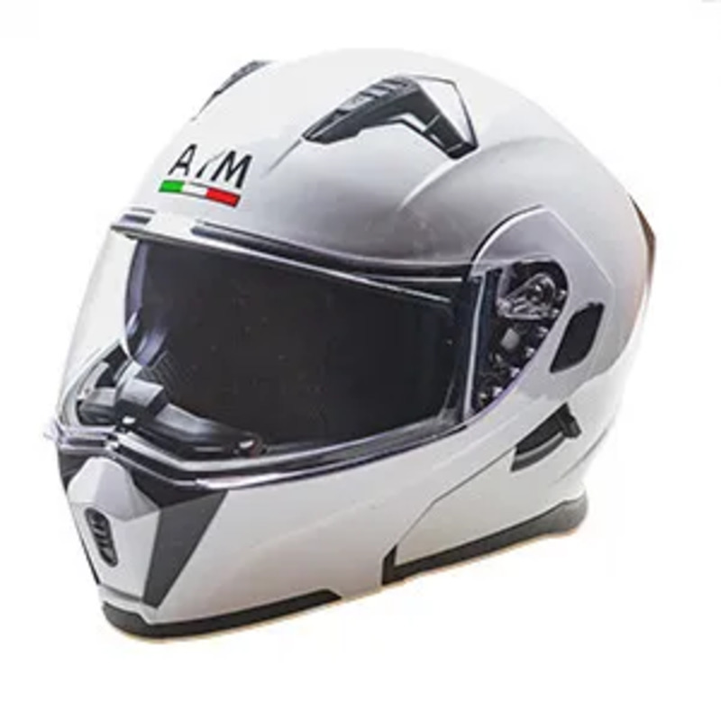 

Мотошлем модуляр AiM JK906 White Glossy, Белый