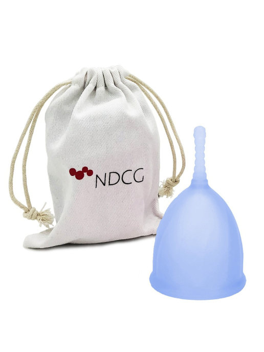фото Менструальная чаша ndcg comfort cup blue, голубая, размер m